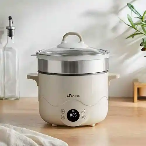 小熊智能电热锅drgc18l1多功能家用大容量不粘预约定时蒸煮保温