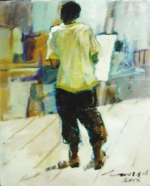 罗永刚(兰溪) 背影 油画