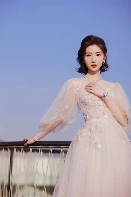 毛晓彤薄纱长裙,端庄高雅,落落大方带你领略大气之美_毛晓彤_长裙