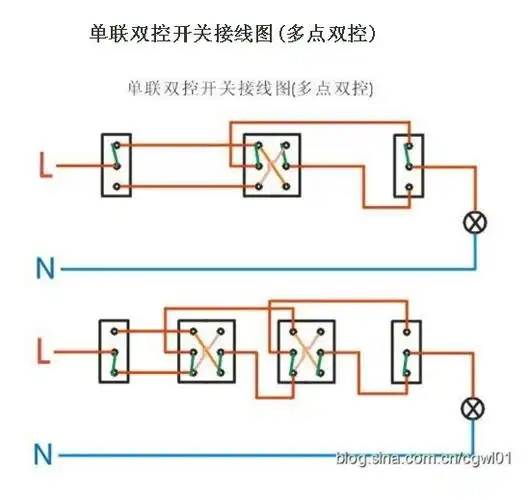 四控开关接线图_百度知道