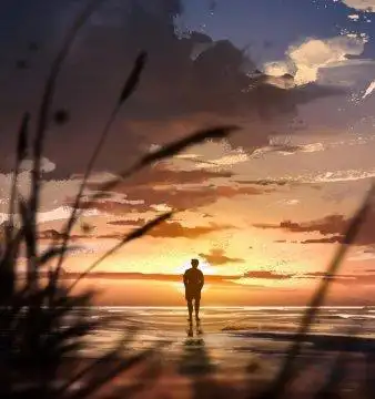 一个男人孤独沧桑背影图片,夜晚街上孤独男人背影