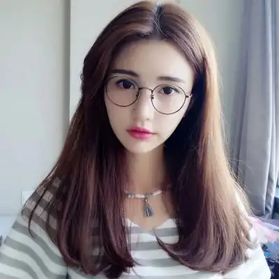 中分无刘海假发女短直发齐肩黑色自然逼真内扣微卷网红同款中长发