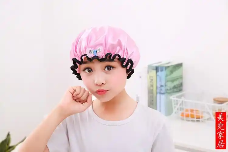 防水浴帽儿童宝宝洗澡帽干发帽淋浴帽子小孩子学生护耳朵头套头罩