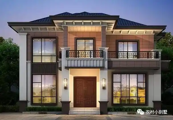 18款精美二层新中式新款农村别墅,耐看更实用经典不过时自建房