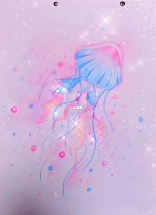 彩铅水母