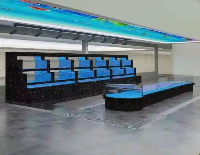 桂山镇海鲜池定做上门设计超市海鲜池方案珠海移动海鲜池