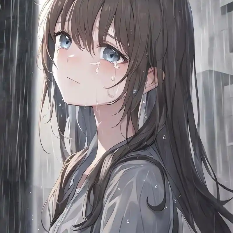 雨中哭泣的少女头像😭 ✨可自行拿图自用 ✨转载请注明出处  9