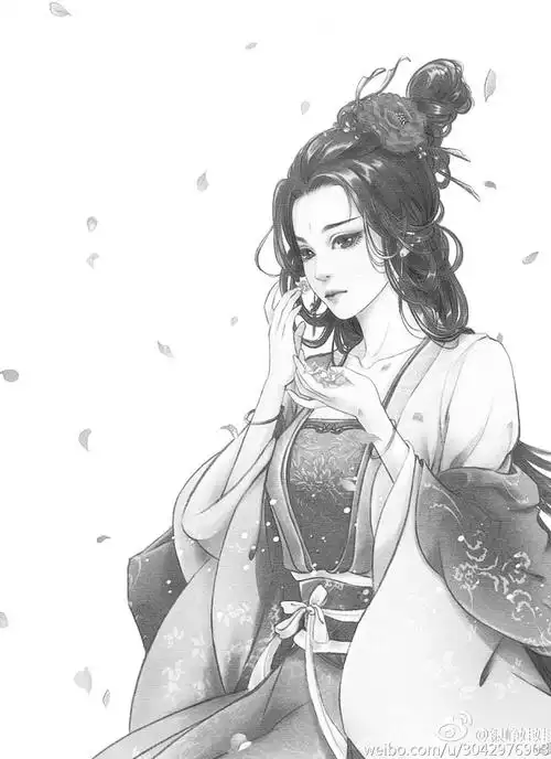 古风手绘插画 #素描