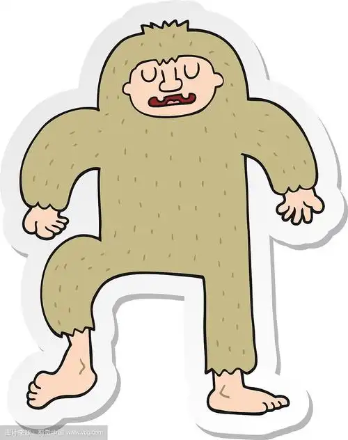 卡通大脚的贴纸