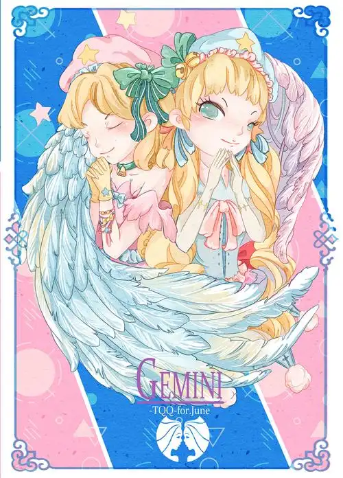 这个月提前出了双子座星座图,加了纸纹