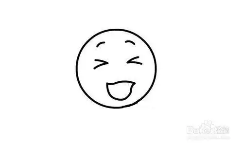开心的表情简笔画表情简笔画简笔画-微笑表情包的简笔画如何画如何画