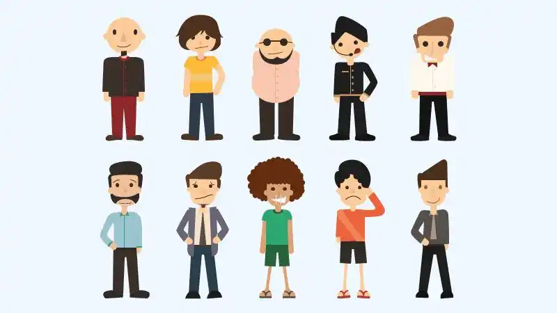 50款免费卡通人物设计矢量素材pptx