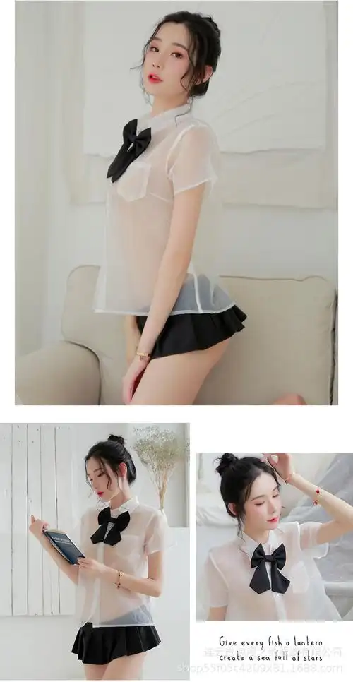 情趣内衣挑逗学生装制服水手服透明套装诱惑女可爱学院风qqny网趣