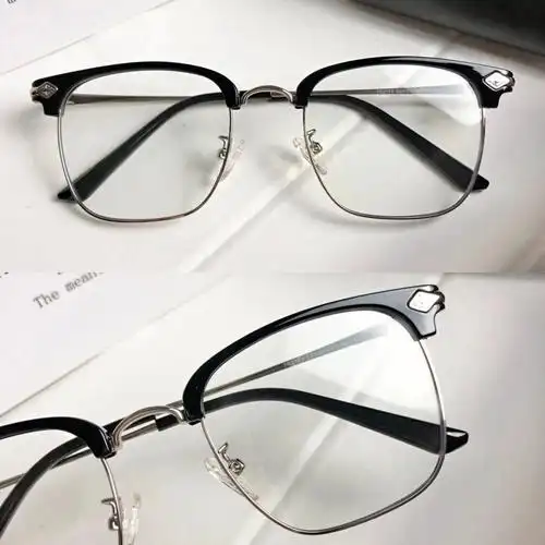 黑色眉架眼镜yyds75理工男气质拉满了