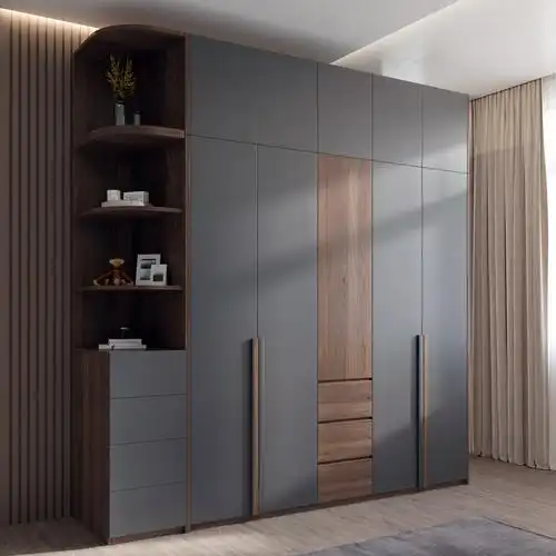 北欧衣柜现代简约出租房实木组装家用卧室柜子整体三四五门大衣橱