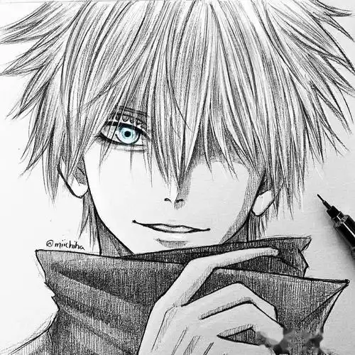 这组动漫手绘铅笔稿是真的大爱