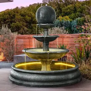 大型欧式流水摆件圆形球转运招财庭院鱼池喷泉水景装饰工艺品