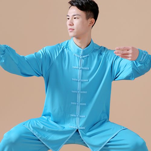 牛奶丝太极服男薄款短袖武术服练功服表演服功夫服太极拳服女夏季