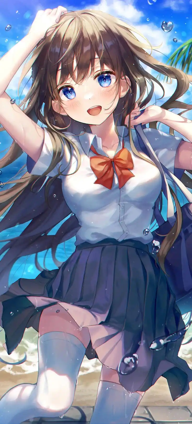 动漫美女图集来了.沙滩女生放松的地方,男人的天堂,你们觉得呢 - 抖音