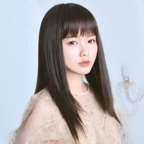 假发女长发中长直发斜刘海时尚自然齐刘海逼真隐形无痕整顶全头套