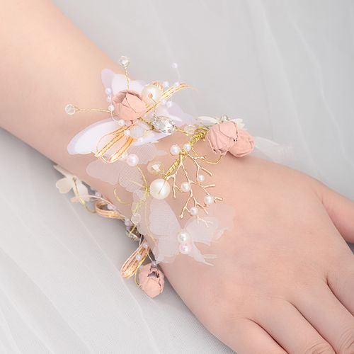 伴娘手腕花韩式小清新简约手花姐妹团森系唯美新娘婚礼结婚手环