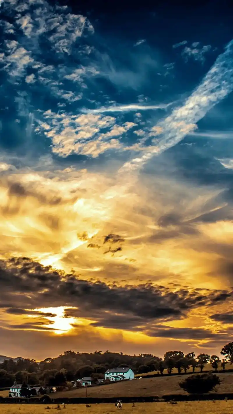 超清4k专用手机壁纸原图神图仙图落日云