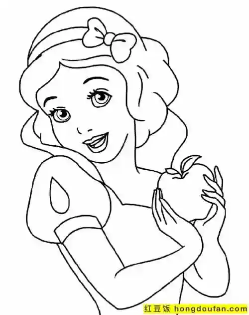 10张3到8岁女孩子们最喜欢的漂亮公主涂色简笔画