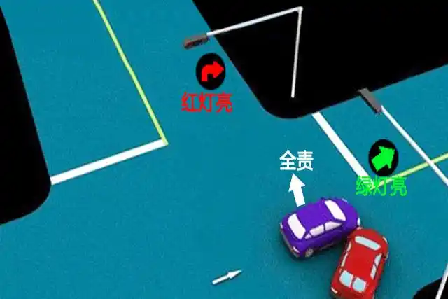 [交通事故律师]直行让转弯真实情况分解,不遵守规则就会出交通事故喔!