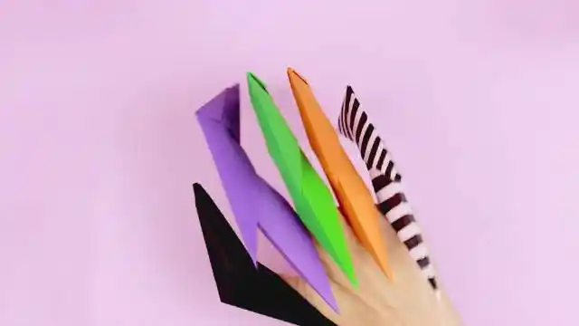 手工折纸火遍全网的龙爪指套手指套的折纸图片非常酷的指套金刚狼爪子