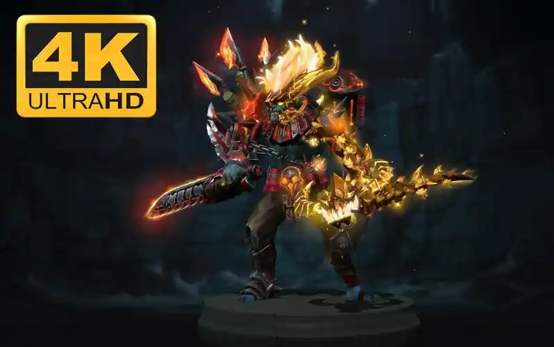 dota2 全英雄皮肤展示-哈斯卡 神灵武士【新装不朽ii 再添金头盔~~】