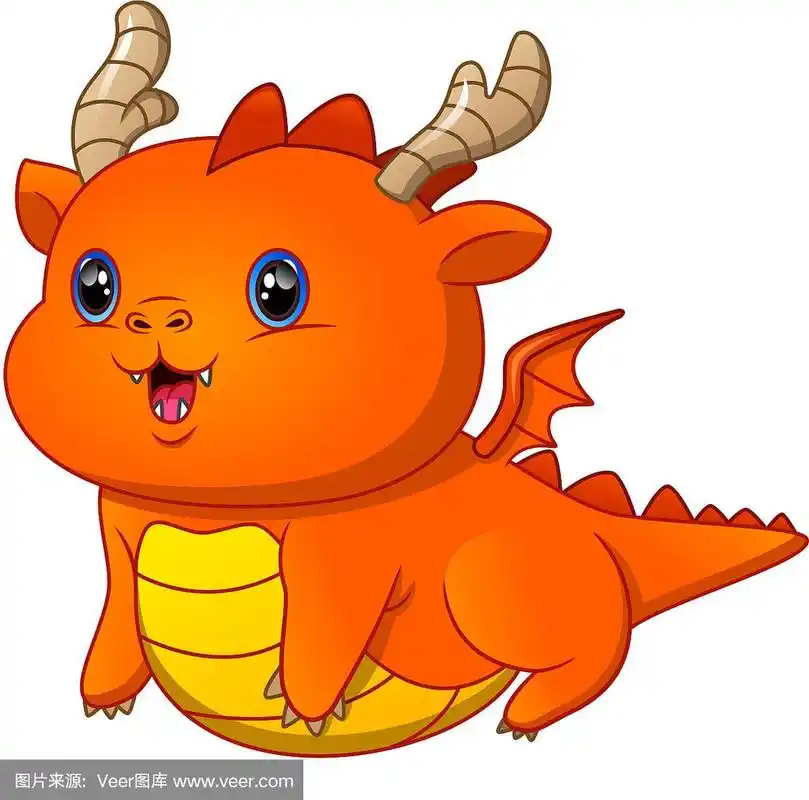 可爱的婴儿龙卡通