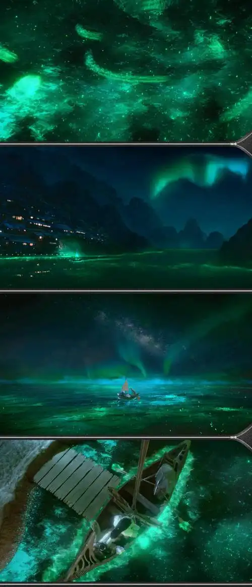 剧中主要场景忘川河,没有采用后期制作的常规做法,而是真真的搭出一个