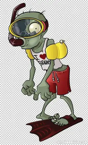 植物大战僵尸潜水僵尸简笔画