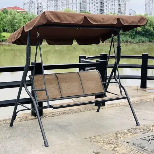 户外秋千庭院花园阳台铁质椅子露台荡秋千公园摇椅成人吊椅巴拿马