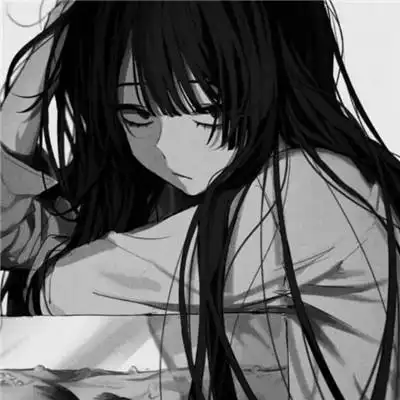ins黑白动漫女头 超火的日系ins风漫画头像黑白女生高清好看图片_女生