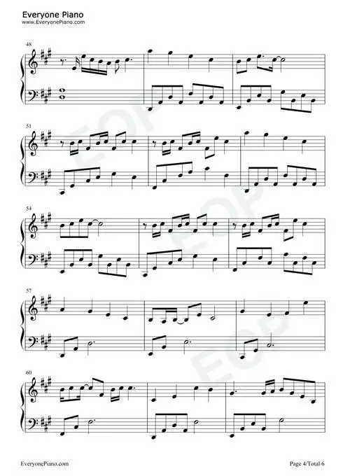 玫瑰少年-五月天五线谱预览4