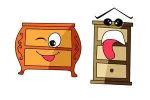 超市柜子简笔画彩色