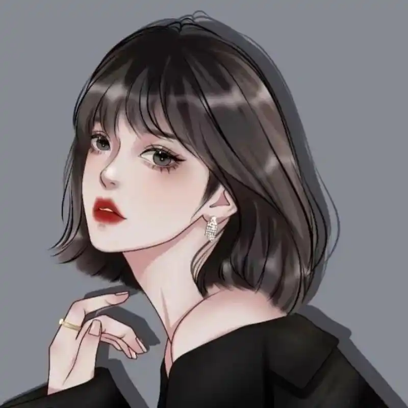 定制手绘头像,动漫美女,好看头像 御姐头像,高级感女生头像,ipad画画