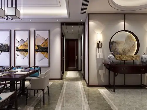 海韵华府新中式风格186㎡中式风格装修效果图实景图