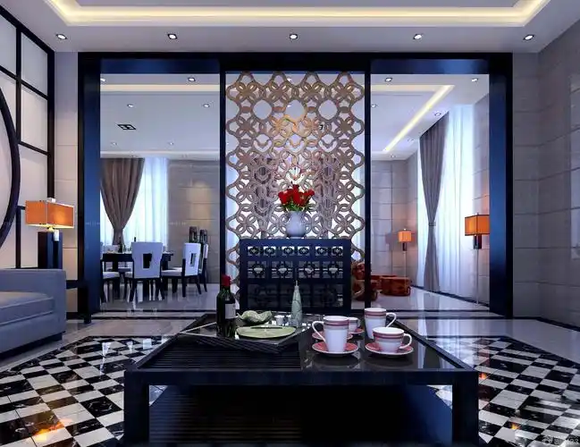 2015现代风格130平米三室两厅隔断设计图片