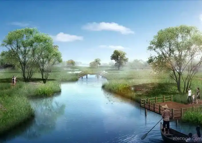 水生态治理-人工功能湿地艺术化-房山琉璃河湿地公园