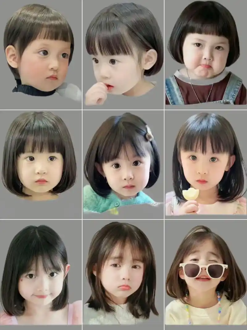 女宝短发发型.麻麻们,不知道给女儿剪什么发型?女童短发合集来 - 抖音