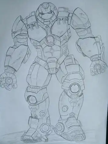 反浩克简笔画步骤