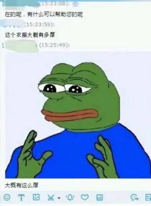 当遇到了一个抽象型买家 这衣服,大概.这么大.嗯 用这双手掐死我吧