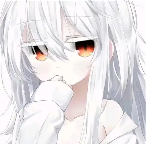 漫画女生白毛头像