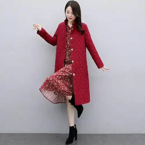 时尚潮流棉麻外套 碎花连衣裙两件套hr-xslg061 - 美衣聚品女装旗舰店