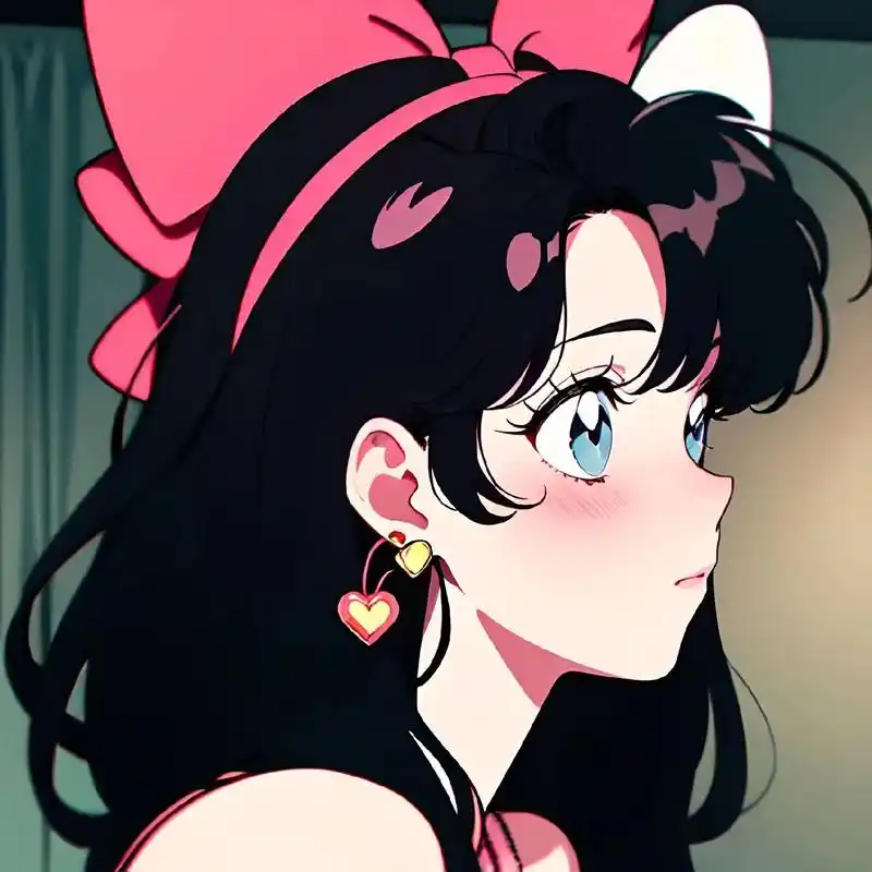 粉红蝴蝶结少女心#动漫头像 #旧漫头像 #图文伙伴计划 #动 - 抖音