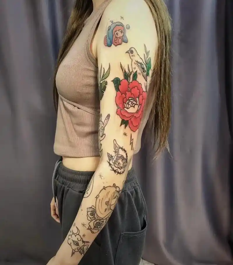 女生纹身 #原创作品 #纹身女孩你们喜欢吗 #小清新纹身  - 抖音