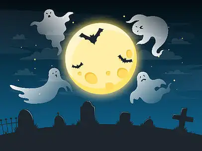 与恐怖鬼魂的海报万圣节.万圣节令人毛骨悚然的海报.