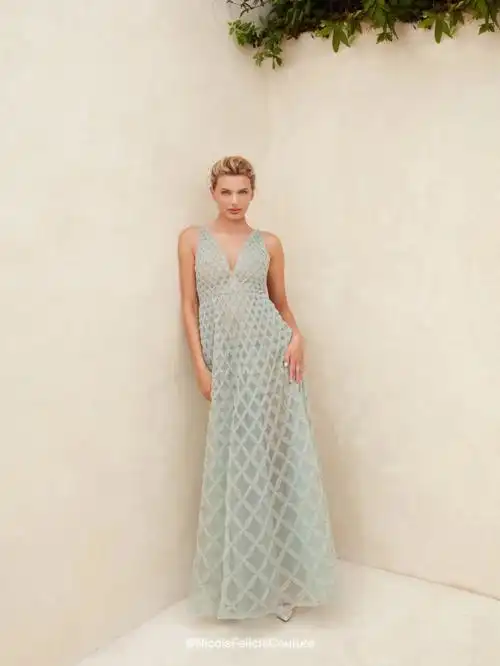 nicolefelicia新系列鼠尾草绿晚礼服78